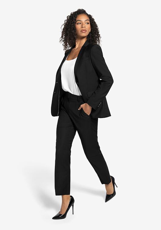 Generation Tux Women's Black Suit Pantsuits and Separates Wedding Dress - 7
