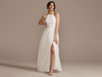 high neck wedding dress