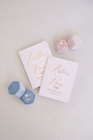 Blush-and-Gold Vow Books