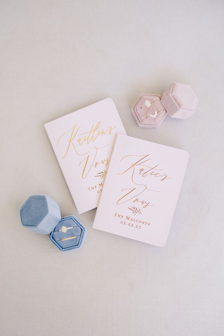 Blush-and-Gold Vow Books