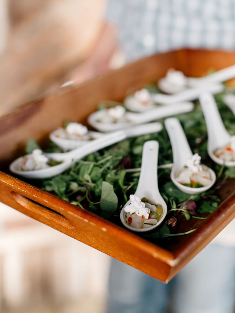 Farm-to-table wedding menu.