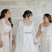 Bride and Bridesmaids in Neutral Lehengas for Indian Wedding