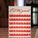 Red Seating Chart Display With Acrylic Escort Cards