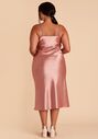 Birdy Grey Lisa Midi Dress in Satin Desert Rose Bridesmaid Dress - thumbnail - 4