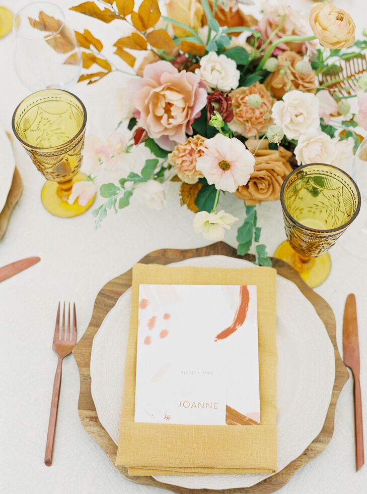 Wedding Reception Place Settings at Greengate Ranch & Vineyard in San Luis Obispo, California