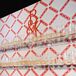 Champagne Flute Wall With Red Patterned Backdrop