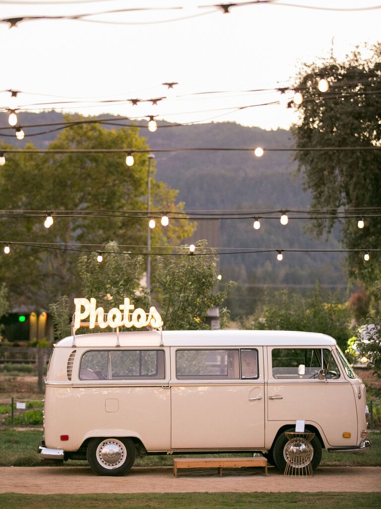 70s themed wedding van photobooth