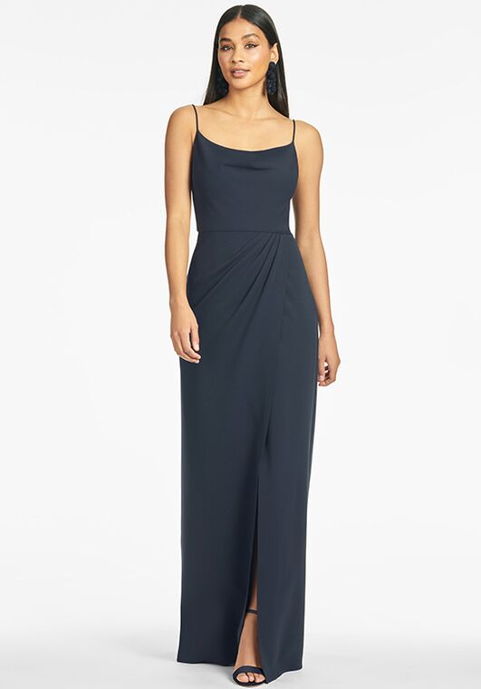 Sachin & Babi Paulina Gown - Navy Scoop Bridesmaid Dress - 7