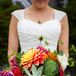 Cabbage, Succulent, Dahlia Bridal Bouquet
