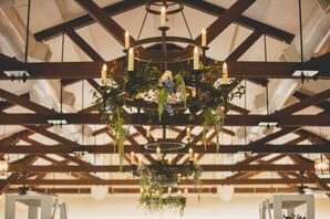 Candelabra Chandelier With Hanging Flowers