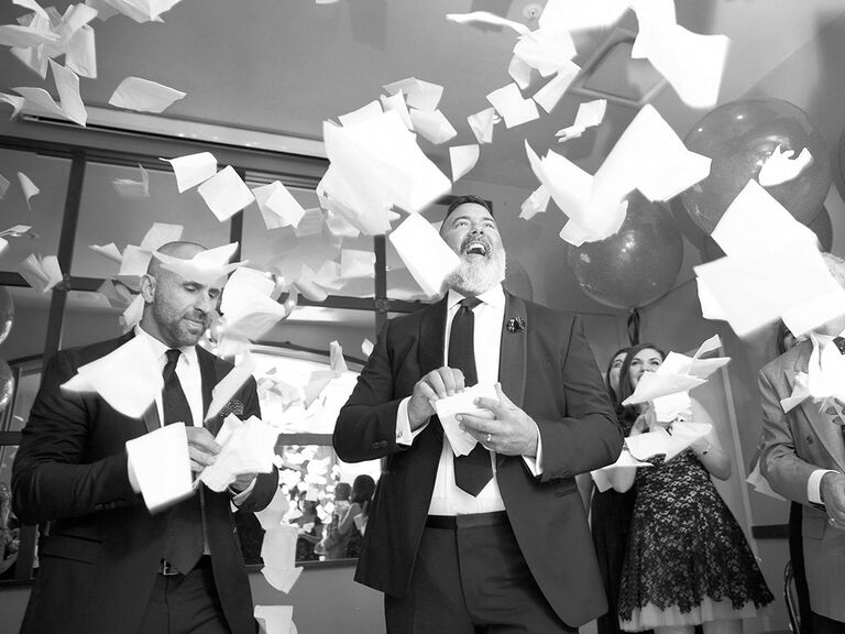 Napkin wedding exit