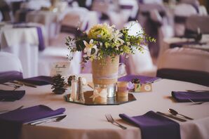 Rustic Burlap Centerpieces
