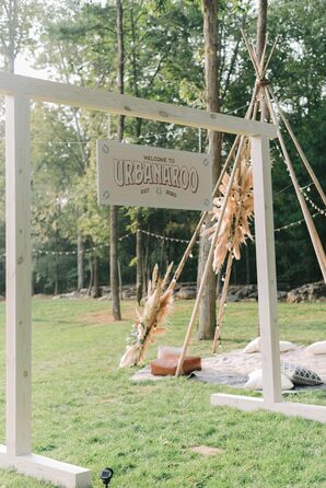 Festival-Inspired Reception Entryway at Saddle Wood Farms in Murfreesboro, Tennessee