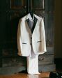 Suit Shop Men's Ivory White & Black Tuxedo Tuxedo - thumbnail - 6