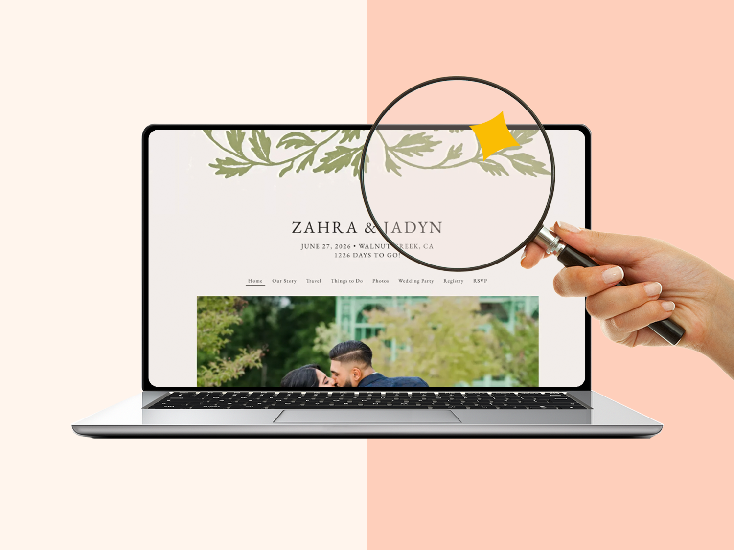 How to Find a Couple's Wedding Website and Registry on The Knot