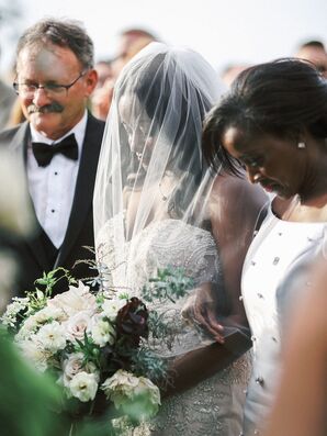 Bride During Procession Down the Aisle on Wedding Day