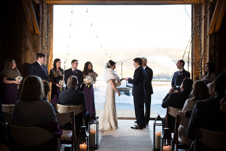 Kristen and Sean in Broad Axe Barn in Colorado