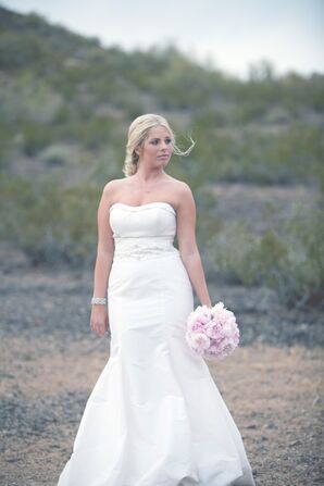 Strapless Satin Mermaid-Style Wedding Dress