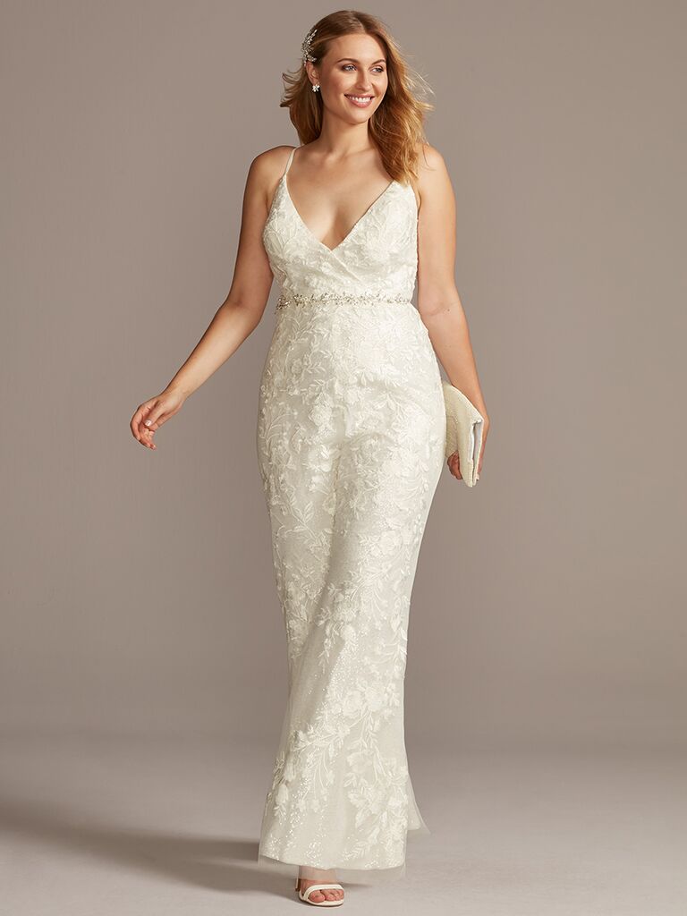 Galina Signature spaghetti strap sheath dress