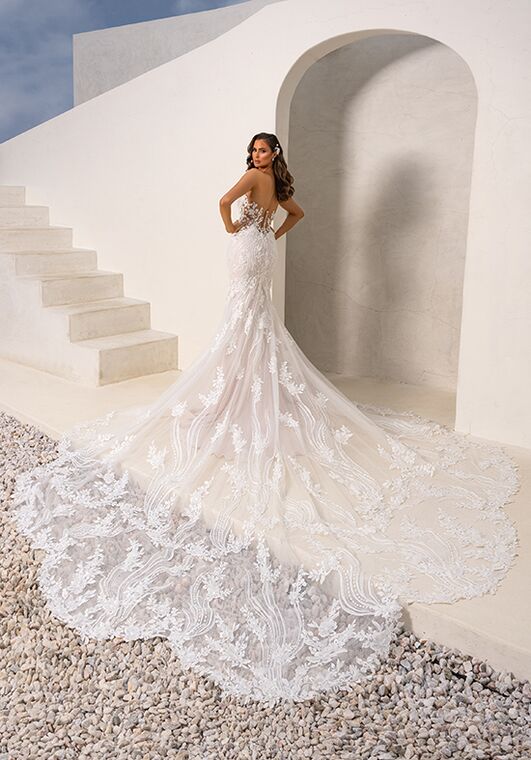 KITTY CHEN MATEA, H2437 Fit-and-Flare Wedding Dress - 4