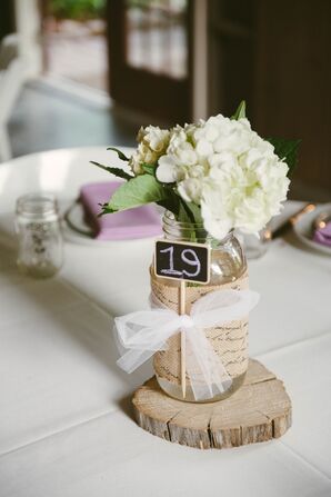 Bouquet Centerpieces in Jars