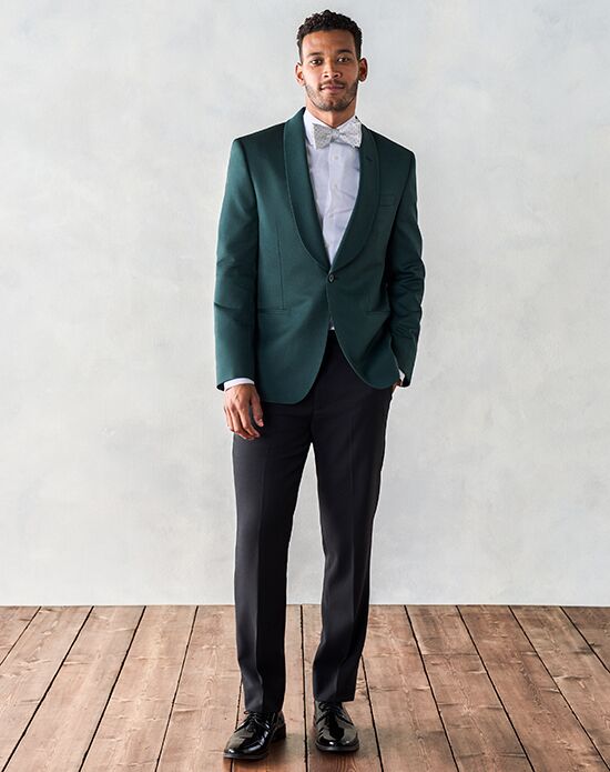 The Black Tux Emerald Shawl Jacket Tuxedo Green Tuxedo - 1