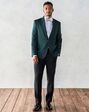 The Black Tux Emerald Shawl Jacket Tuxedo Green Tuxedo - thumbnail - 1