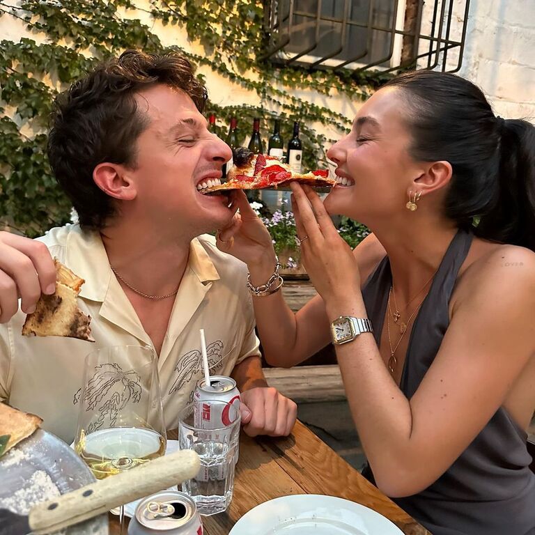 Charlie Puth and fiance Brooke Sansone engagement photo