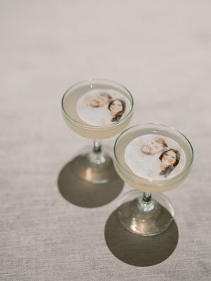 Signature Cocktails With Custom Picture Garnish