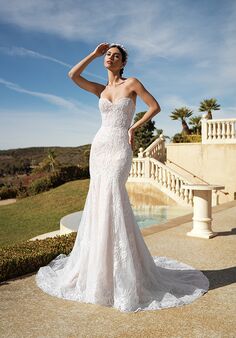Moonlight Couture H1583 Mermaid and Trumpet Wedding Dress