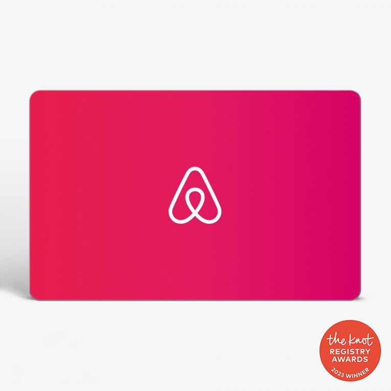 Airbnb gift card for your wedding registry