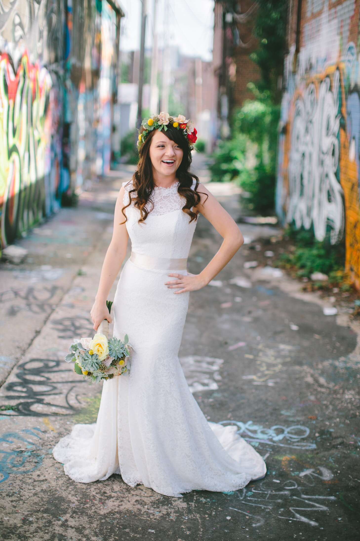 Lace Mermaid-Style Paloma Blanca Wedding Dress