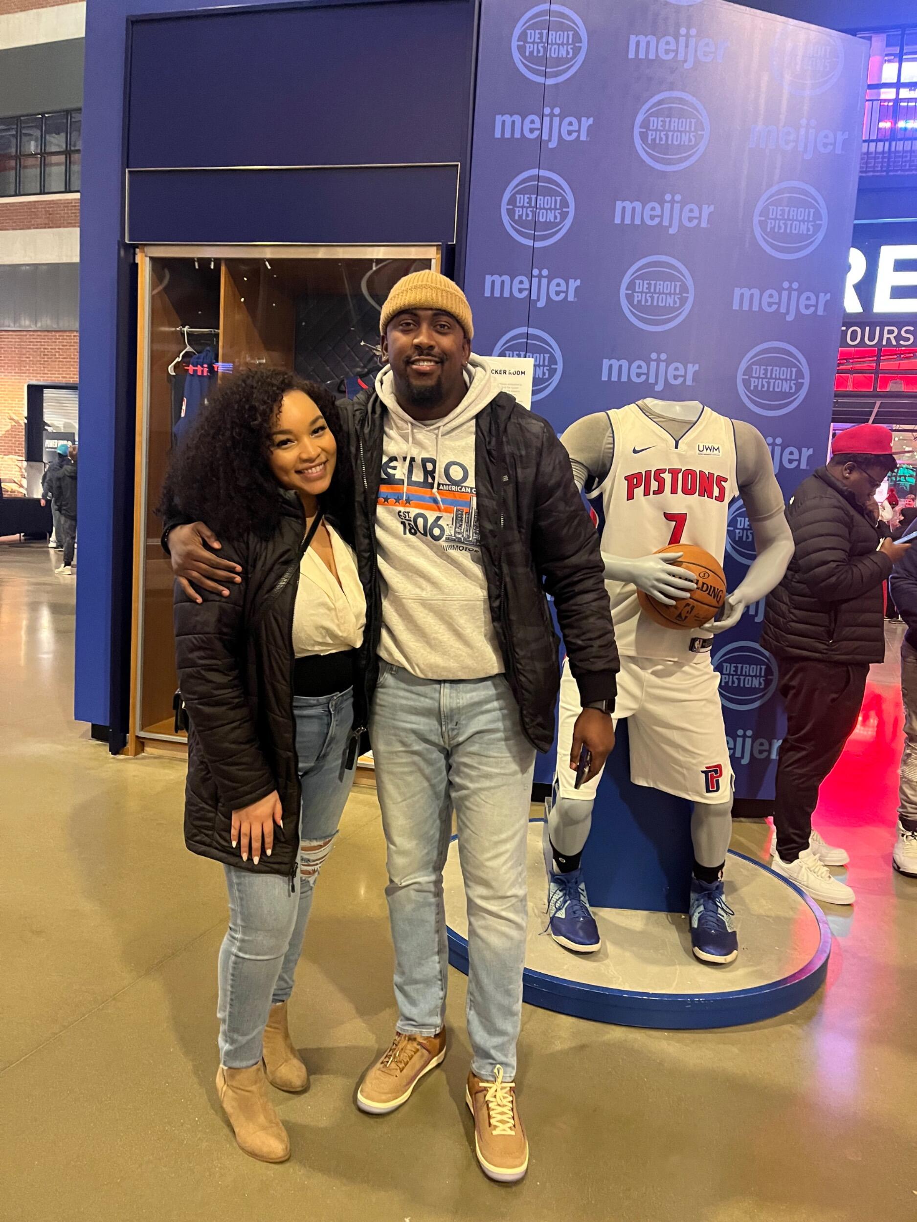 Pistons game in Detroit 