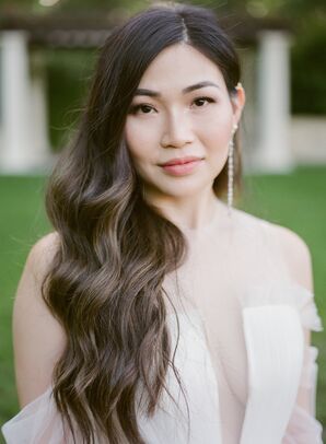 Bride with Relaxed Waves at Montalvo Arts Center in Saratoga, California