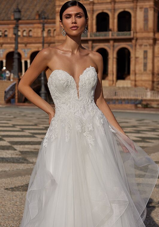 Moonlight Couture H1546 A-Line Wedding Dress - 3