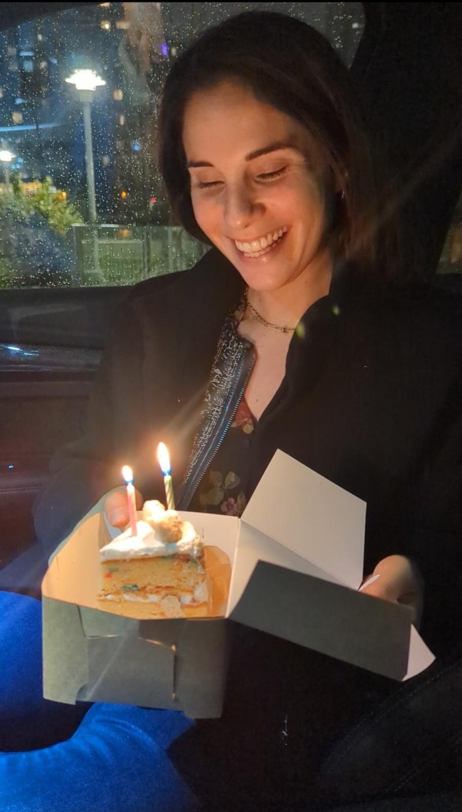 The gluten-free birthday cake! 