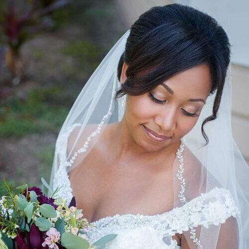Bride with her hair and makeup done by Mane + Mascara in Denver, Colorado. 
