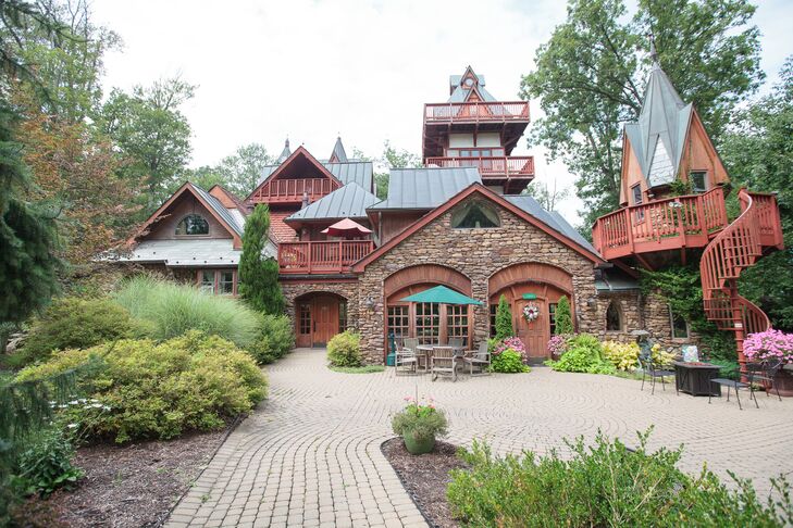 “We heard about Landoll's Mohican Castle through Justin's co-worker,” says Rebecca. “We went up to visit in the springtime shortly after getting engaged and immediately fell in love with the location. The castle offered a unique twist to our relatively traditional wedding, and the location itself was gorgeous. We also liked the fact that it was far enough away from our homes that it seemed like a bit of a destination wedding, and that no one in attendance had ever been there before.”