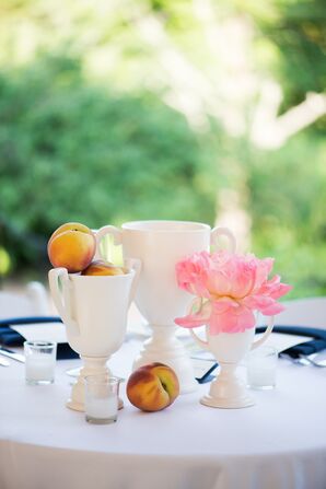 Fresh Local Peaches at Georgia Garden Wedding