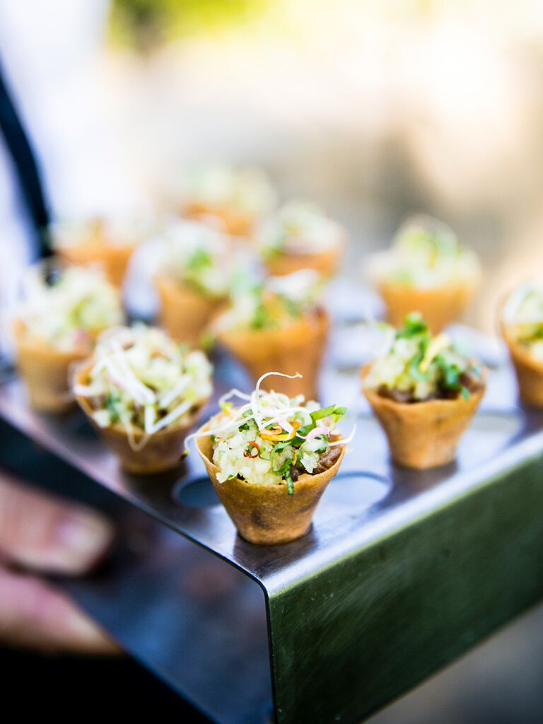 Ideas for gourmet wedding reception appetizers and food