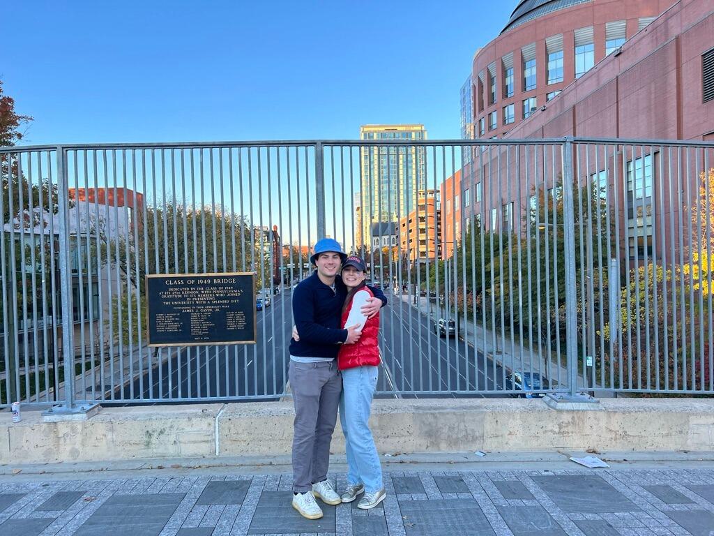 Our story began during Penn's Senior Week at the infamous Daiki restaurant. We don't have photos because we were too busy partying... so this photo from Homecoming a few months later will have to suffice!