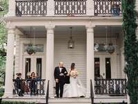 Ceremony processional at luxe wedding mansion rental in New Orleans