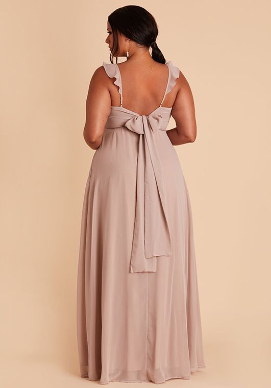 Birdy Grey Doris Dress in Chiffon Taupe V-Neck Bridesmaid Dress - 5