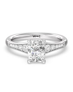 With Clarity Glamorous Cushion, Emerald, Heart, Radiant, Round, Oval Cut Engagement Ring