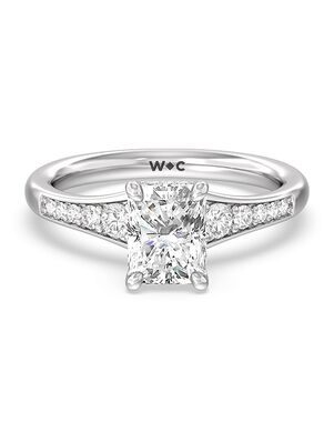 With Clarity Glamorous Cushion, Emerald, Heart, Radiant, Round, Oval Cut Engagement Ring