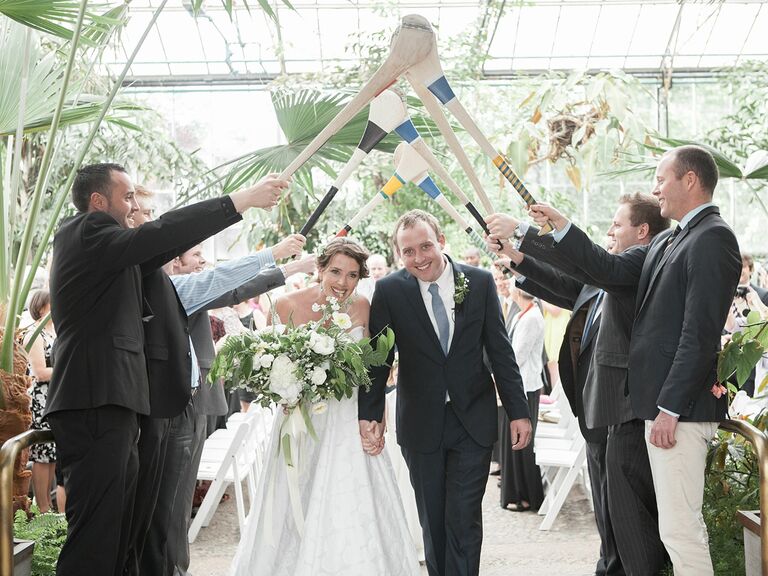 Hurley stick wedding send-off
