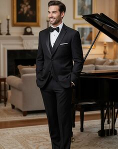 BLACKTIE KINGSTON Black Wedding Tuxedo Black Tuxedo