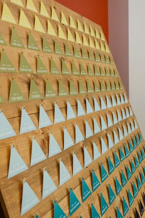 Gold Geometric Escort Cards