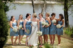 Gray-Blue Bridesmaid Dresses