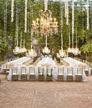 Elegant Island Reception Decor